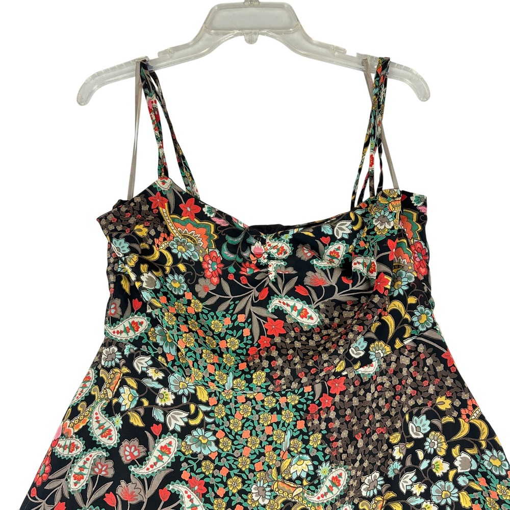 Forever 21 Contemporary Floral Paisley Midi Dress Medium Boho Spaghetti Strap